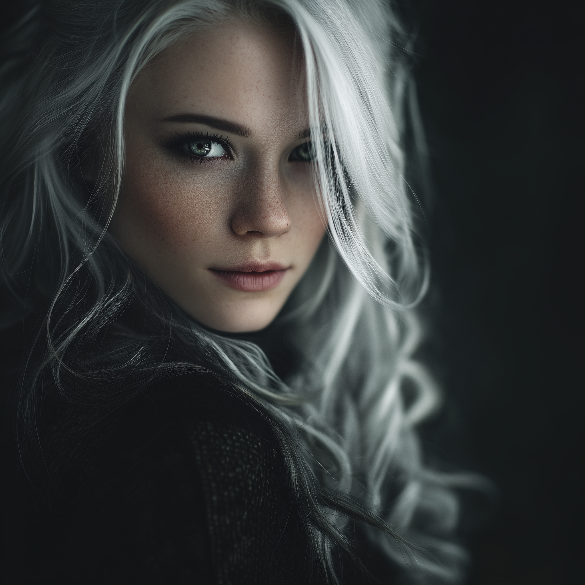 Platinum Blonde Elegant Wave Hairstyle